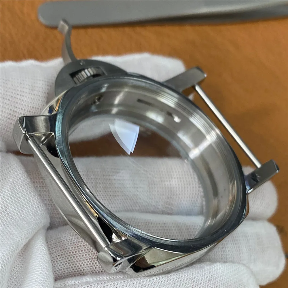 

47mm Sapphire 316L Stainless steel watch cases fit for ETA 6497/6498 Mechanical Hand Wind movement for ST3600 series case