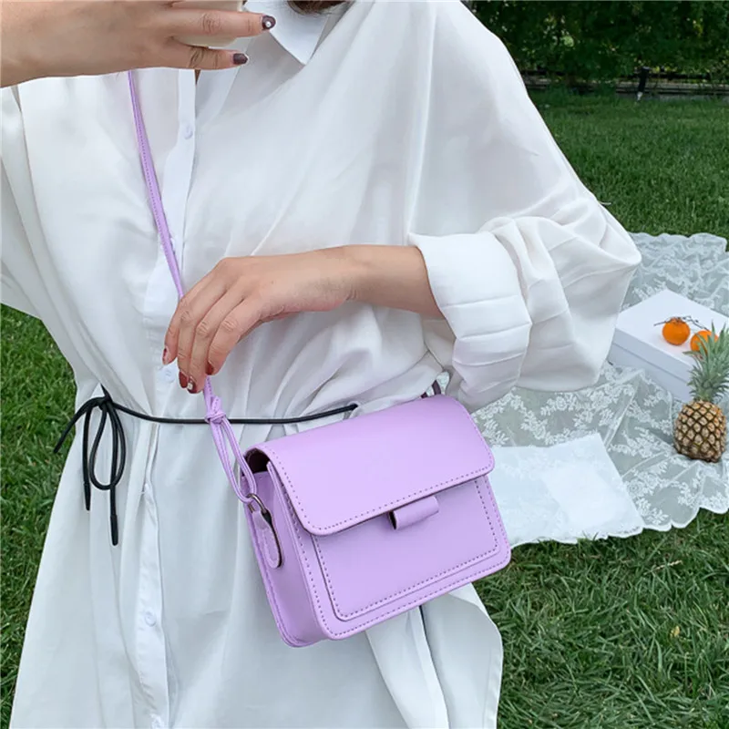 

Модная брендовая женская маленькая сумка через плечо, легкий мессенджер из искусственной кожи с клапаном, летняя дорожная Сумочка для женщ...