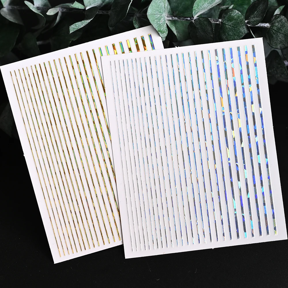 Французские прямые полосы для дизайна ногтей