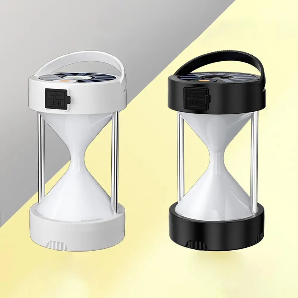 

Camping Lamp Long Standby Time Excellent Super Bright Solar Hourglass Magnetic Tent Camping Flashlight