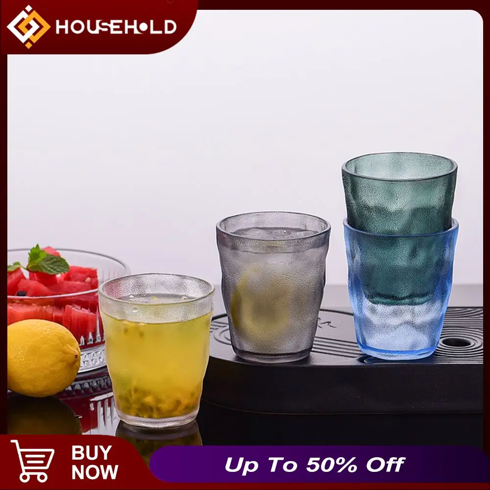 

Color Glasses 2023 Beer Cup Transparent Portable Glacier Cup Household Frosted Drink Cup Restaurant Water Cup Acrylic Cup