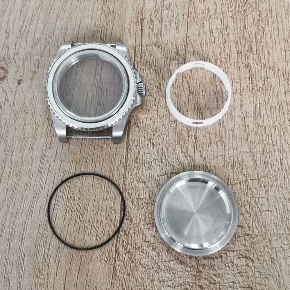 40mm Watch Case Accessories Stainless Steel Sapphire Glass Fit Miyota 8215 8205 8200 Mingzhu 2813 3804 ETA2836 2834 Movement