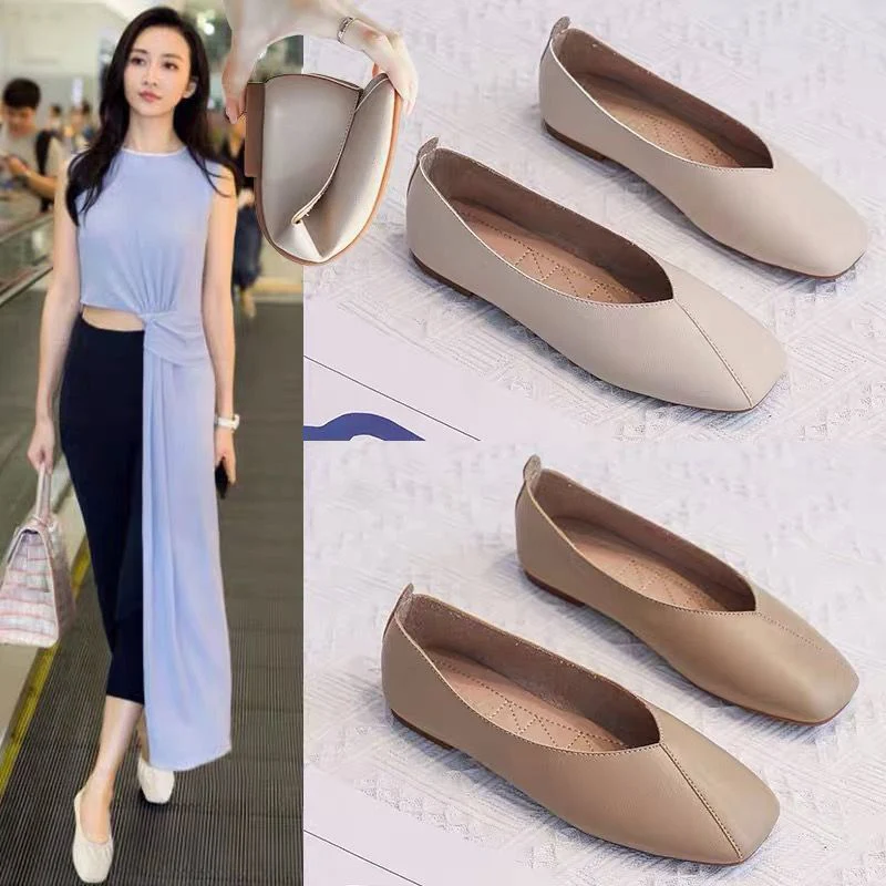 

Туфли женские повседневные, квадратный носок, оксфорды, без застежки, мягкая удобная летняя обувь, бабушка Леа