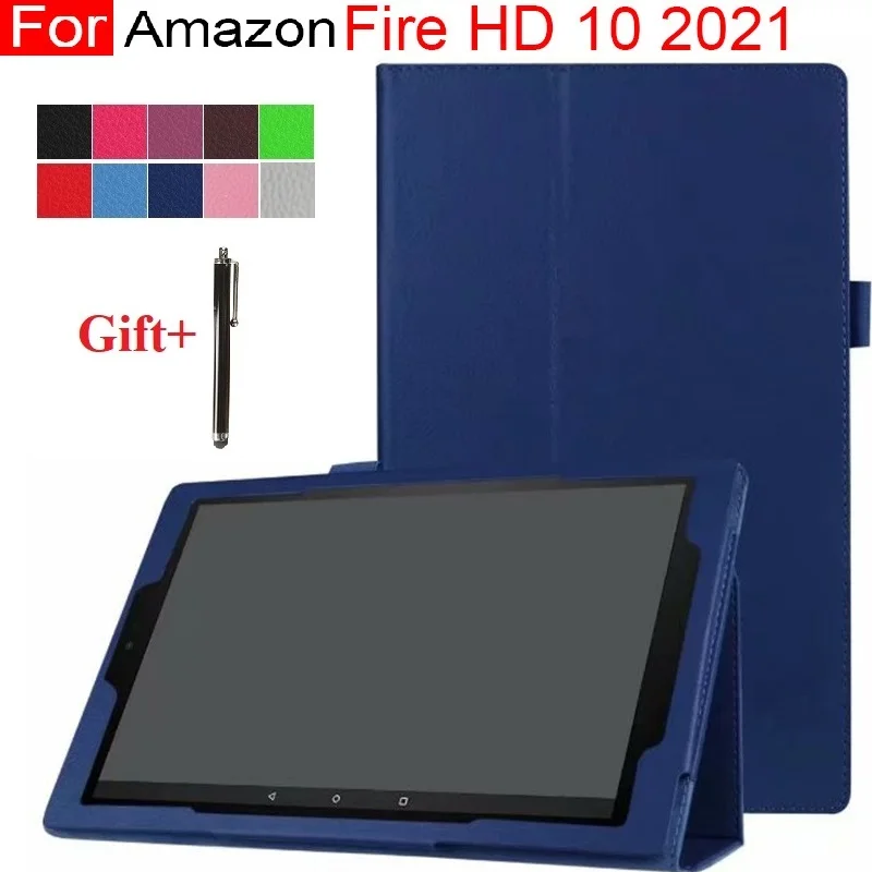 

Case For Fire HD 10 2021 2019 2017 Tablet Cover For Fire HD7 HD 7 HD8 HD 8 Plus 2017 2018 2020 Flip Stand Case Funda with Stylus