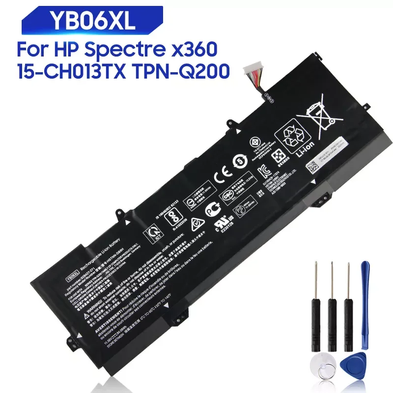 

Original Replacement Battery For HP Spectre X360 15-CH013TX TPN-Q200 YB06XL HSTNN-DB8H 15-CH001NC Genuine Tablet Battery 84.08Wh