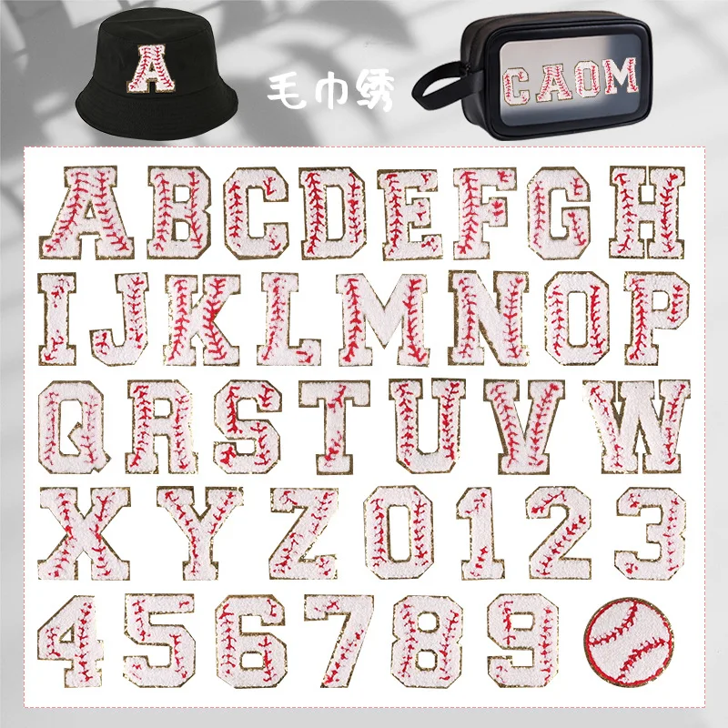 

1 Piece Baseball Style Badge Chenille Letter Patches Patches for Clothing Embroidered Patch Jeans Sewing Iron Clothes Stickers