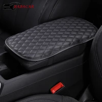 auto armrests storage box mats universal pu leather car armrest mat auto arm rest covers dust proof armrest protector interior