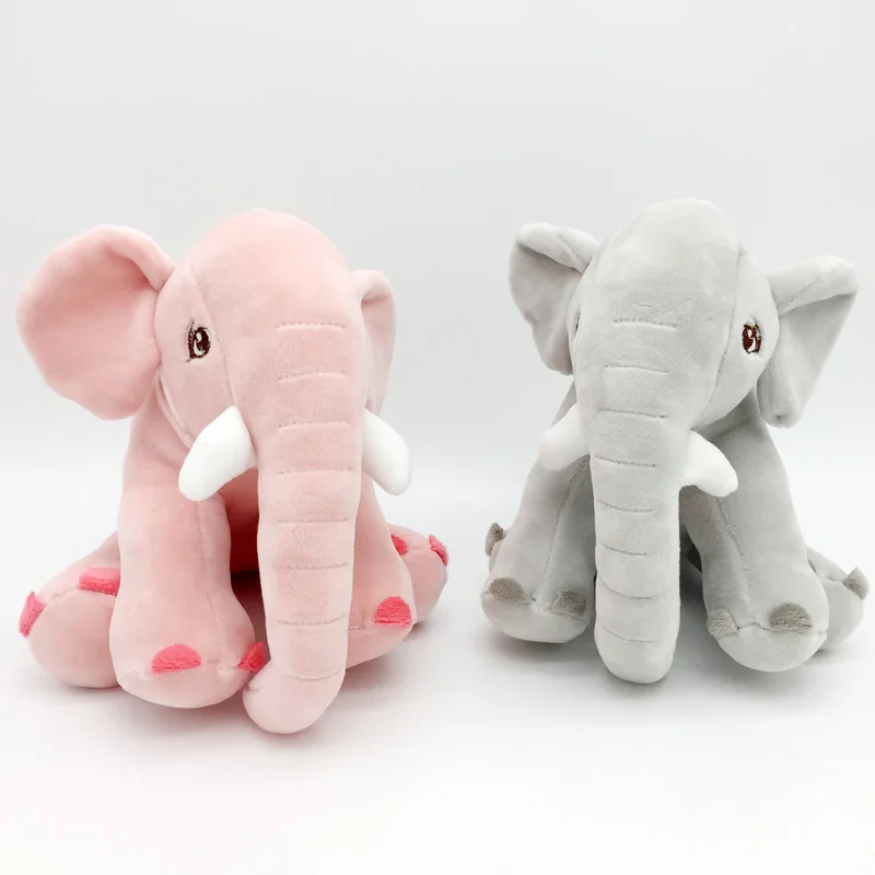 

[Funny] 20CM 7.9' Kawaii Pink/Gray Elephant Plush stuffed toy model soft cotton doll sucker Pendant car decoration toy kids gift