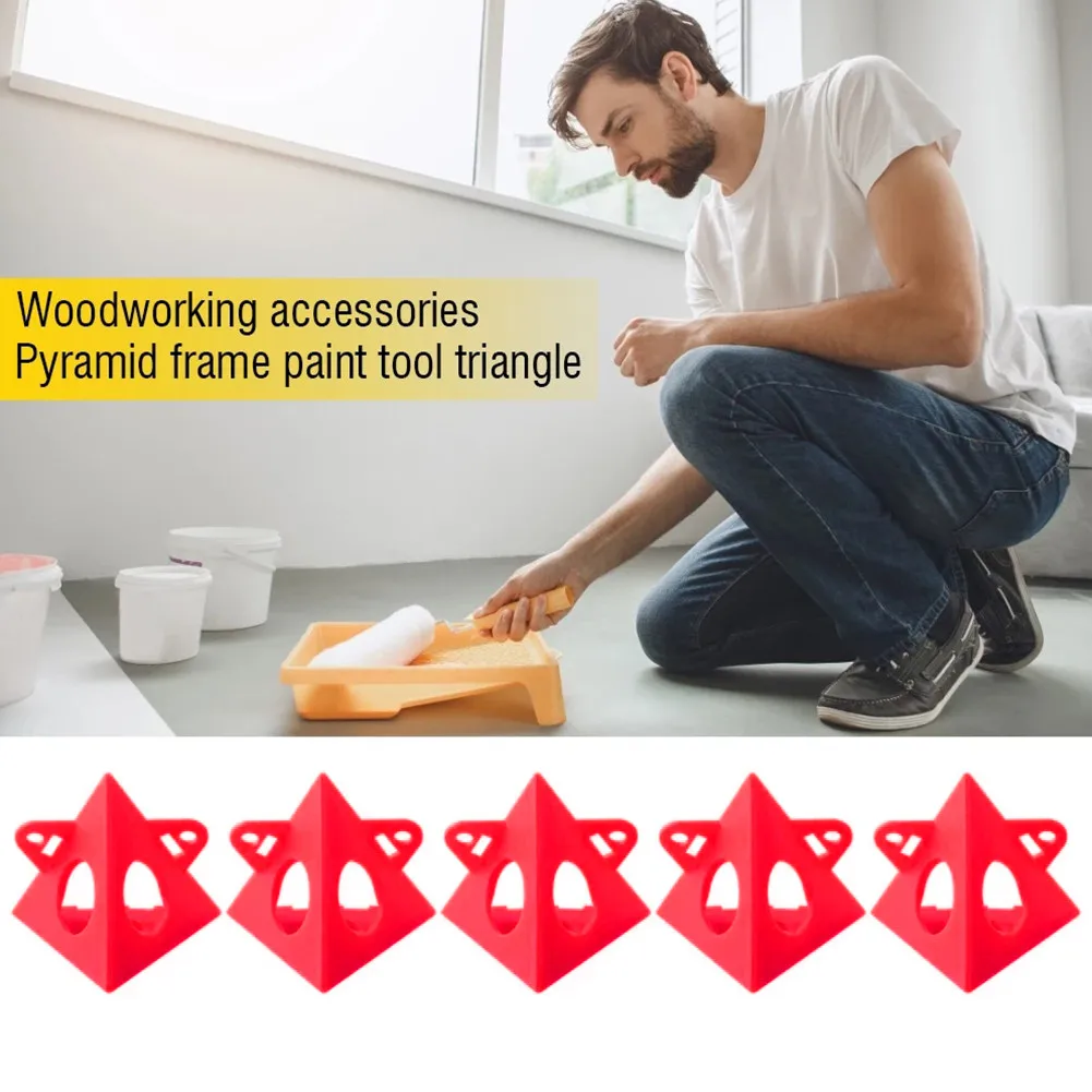 

10Pcs Woodworking Paint Stand Triangle Pyramid Paint Work Holder Wood Board Support Pads Feet Carpenter Tool Set