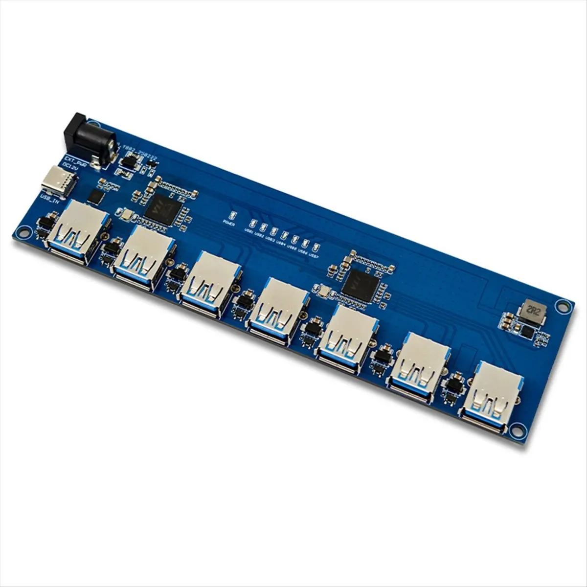 Фото Модуль USB-концентратора ABKM VL817 USB3.1, высокоскоростной USB-концентратор на 7 портов с функцией предотвращения обратного тока, тип-C №2
