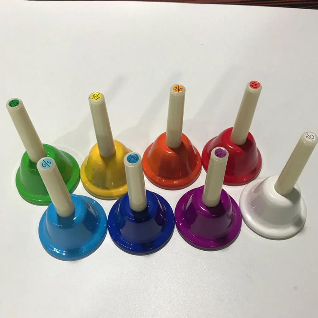 

Diatonic Handbell Alloy Colorful Metal Bells Learning Development Early Education Beautiful Musical Instrument Set Aids