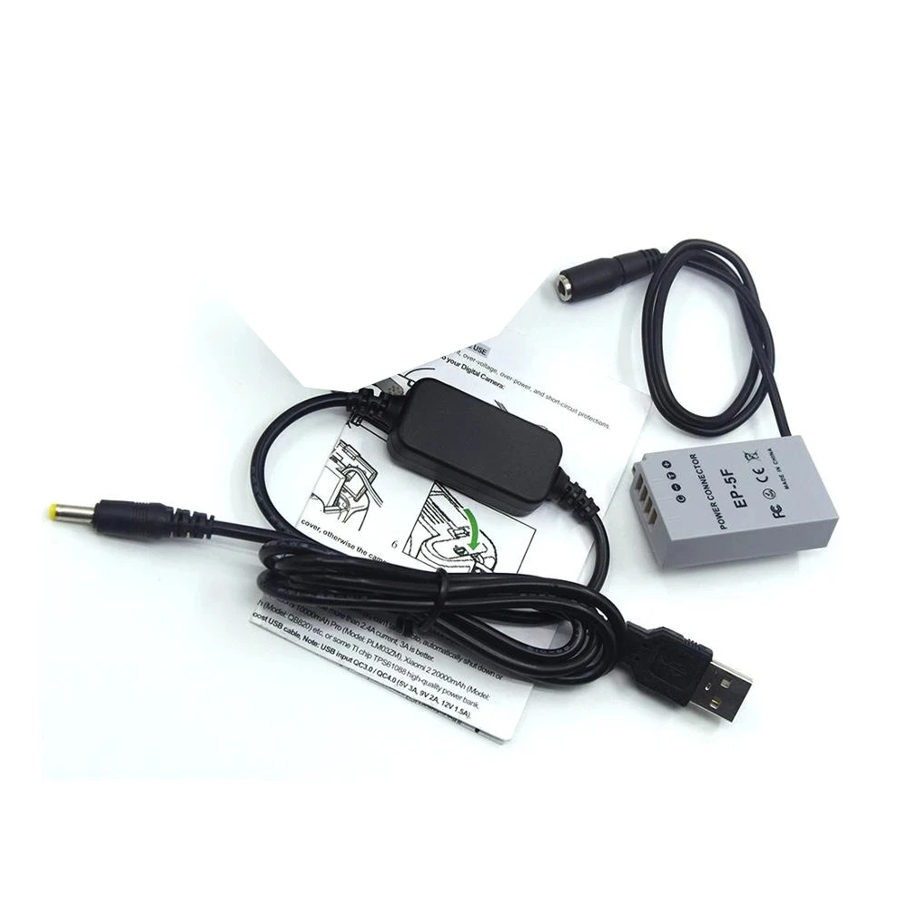 USB-кабель LAIMAIECO + USB-зарядное устройство QC3.0 соединитель постоянного тока EP-5F EN-EL24