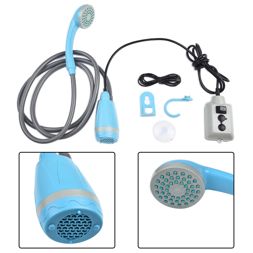 

Outdoor Sports Bucket Shower Sporting Goods Without Bucket With Hook 2200mAh Large Capacity 2m Water Pipe For Car Washing