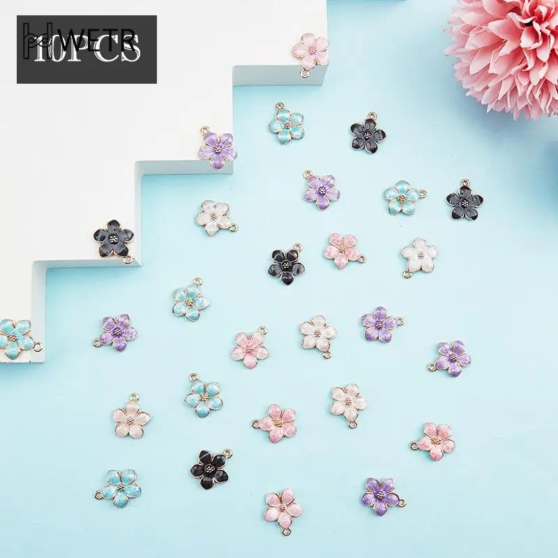 

10 шт., 5 лепестков, эмалевая Камелия, подвеска из сплава, подвеска для ювелирных изделий, серьги «сделай сам», подвеска, искусственная бижутер...