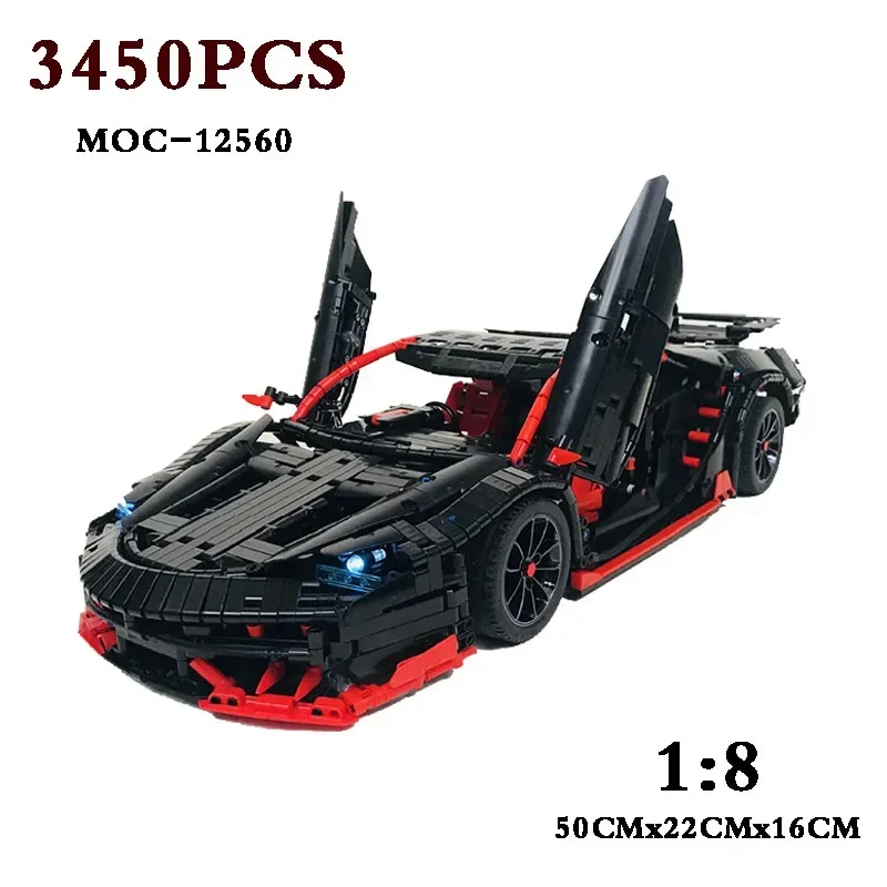 MOC-12560 электрический RC Supercar DIY Racing строительные блоки юбилейный спортивный