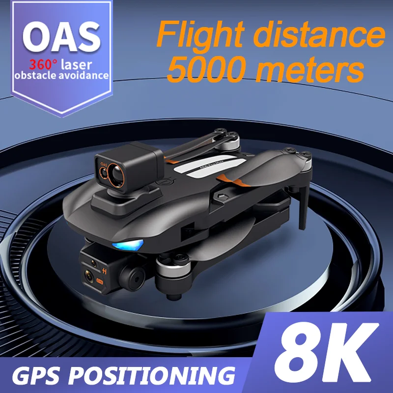 

GSF AE8 Pro Max 4K/6K/8K Profesional Dual HD Camera GPS Drone RC Helicopter Distance Brushless Obstacle Avoidance Quadcopter Toy