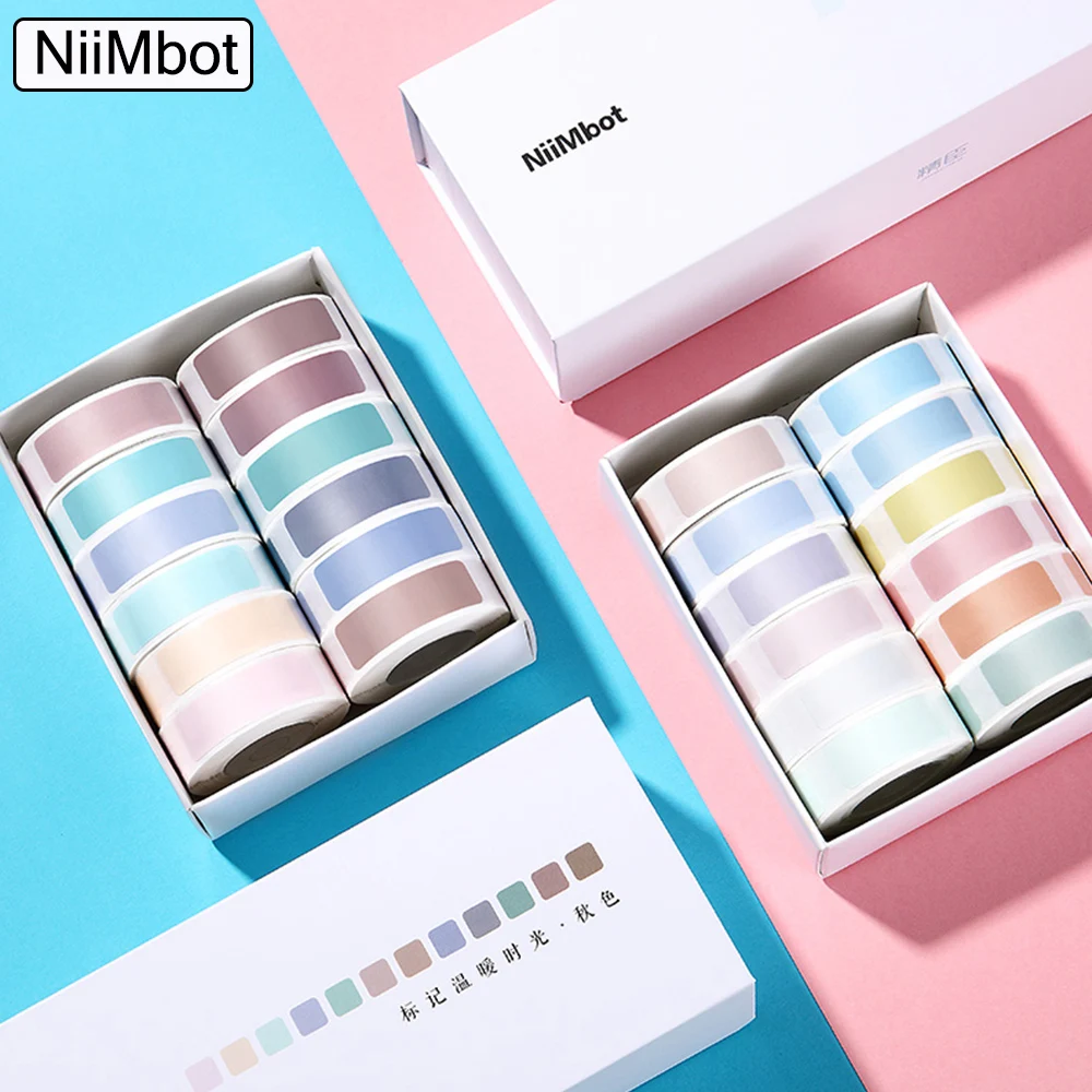 12 рулонов NiiMbot заправка термальная этикетка наклейка рулон бумаги для JingChen Niimbot D11