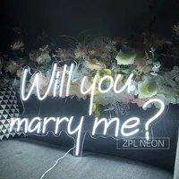 Will You Marry Me Neon Sign Light Wedding Decoration Party Proposal Led Light Sign Room Decor Home Light Up Sign Weeding Neon