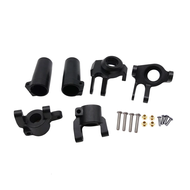 

CNC FULL METAL Front Steering Knuckles, C Hub Carrier, Rear Axle Lock Out SET (Black) for AXIAL SCX10 II 90046 90047 AR44 Axl