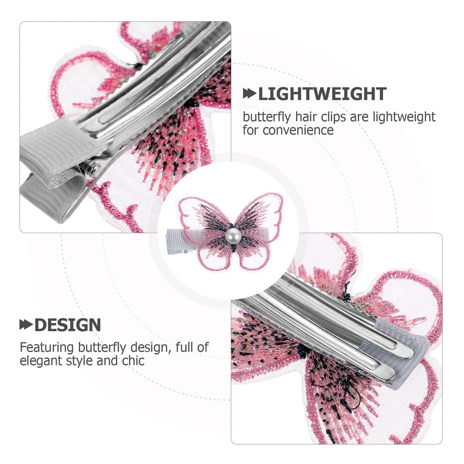 

6 Pcs Butterfly Hair Clip Girls Hairpin Women Accessories Accessory Clips Barrettes