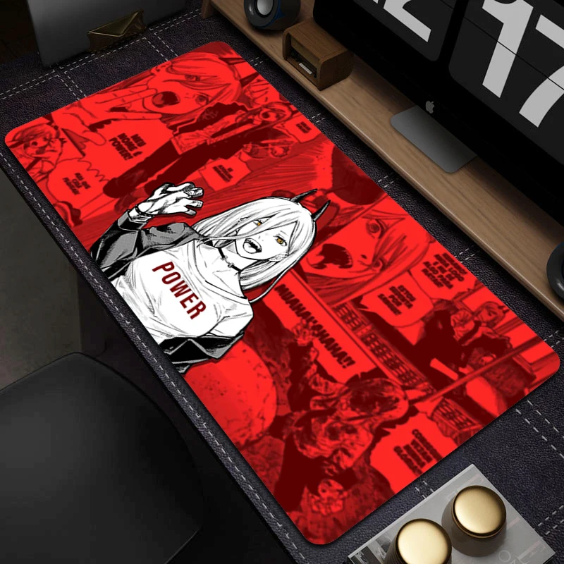 

Chainsaw Man Gaming Mouse Pad HD Print Computer Desk Mat Anime Locking Edge Mousepad Big Office Rubber Mouse Mat Non-Slip Carpet