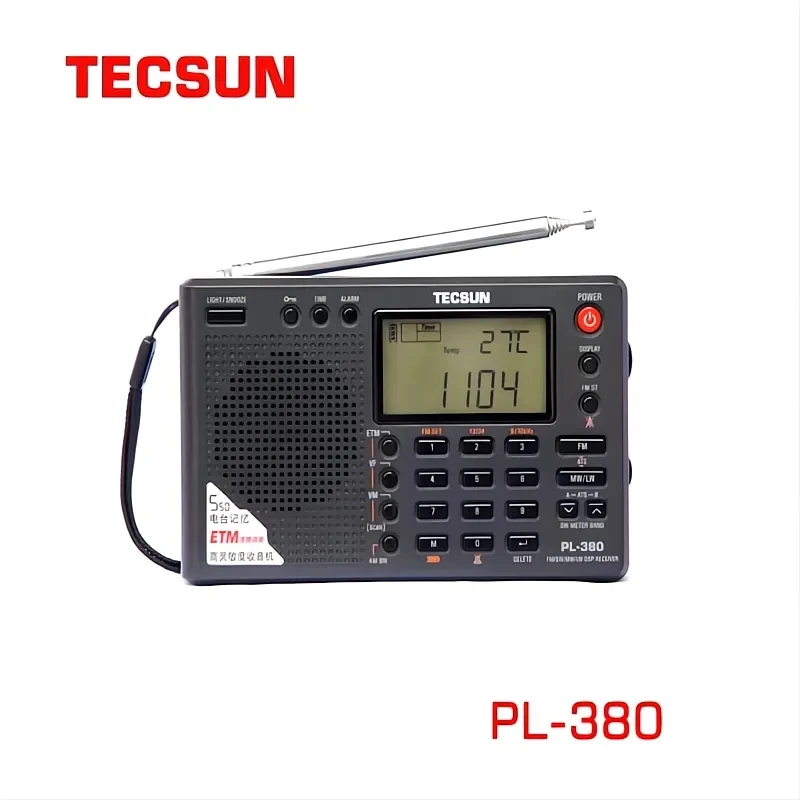 Портативный радиоприемник Tecsun, полная полоса, стерео, PLL, FM /LW/SW/MW