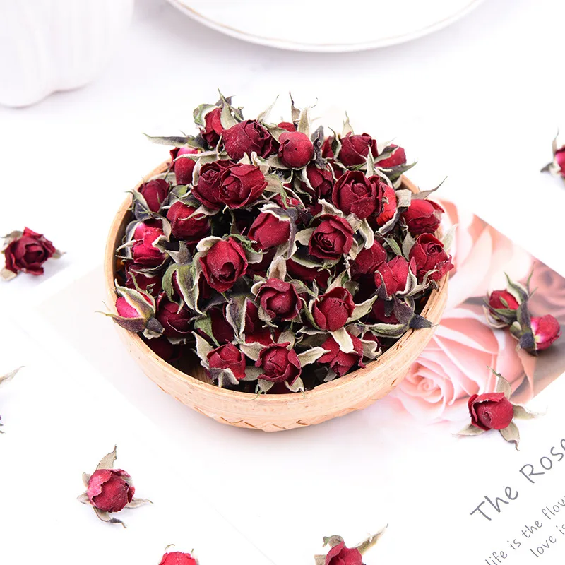 

100g Mini Dry Rose Bud Natural Dried Flowers Rose Petal Flower Kitchen Decor Wedding Party Decoration Air Refreshing DIY