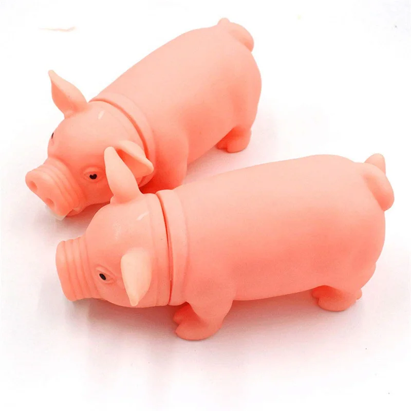 

Colorful Screaming Rubber Pig Pet Teasing Squeak Squeaker Chew Toy Puppy Toy for Dogs for Large Dogs Sound Voice Dog Toys