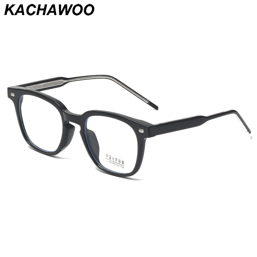 

Мужские и женские квадратные очки Kachawoo, очки с защитой от синего света, tr90, модные очки в европейском стиле, черные, зеленые, леопардовые очки
