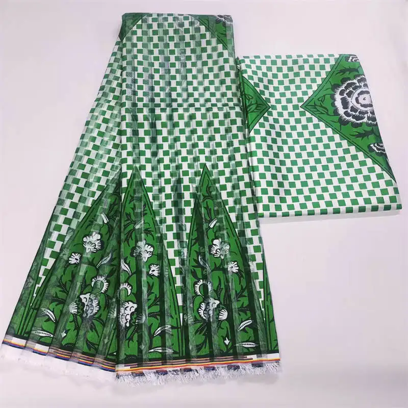 2023 Новая Модная шелковая восковая ткань из органзы высокого качества 6 ярдов для