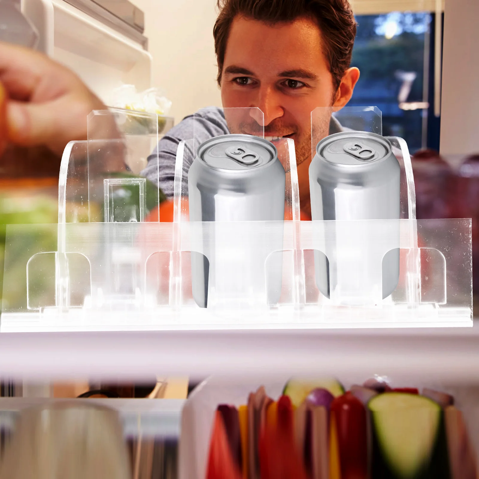 

3 Pcs Shelf Pusher Automatic Drink Dispenser For Fridge Plastic Replenishment Machine Tray Holder Drinking