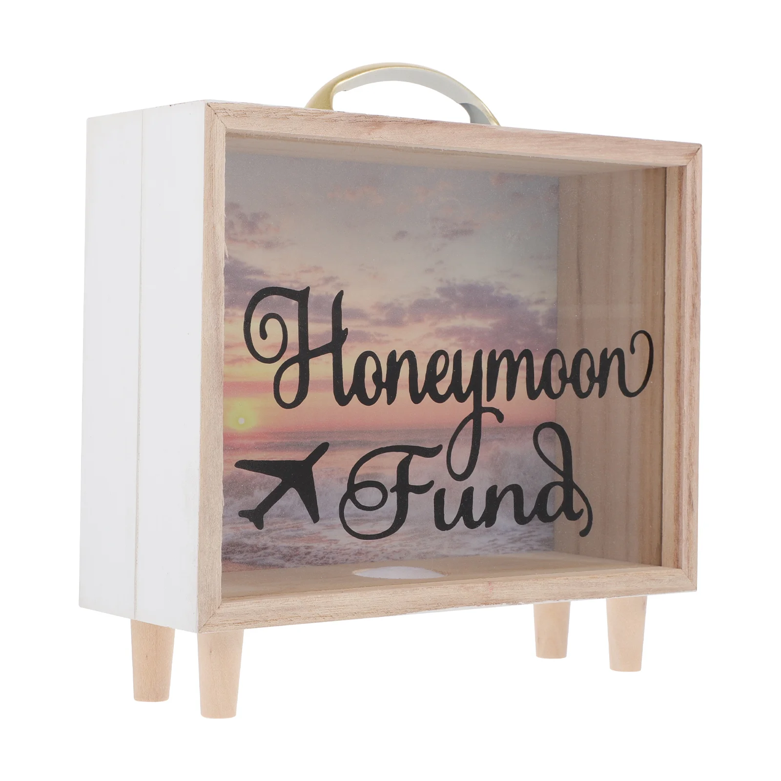 Настольная копилка для экономии денег с легким декором в скандинавском стиле