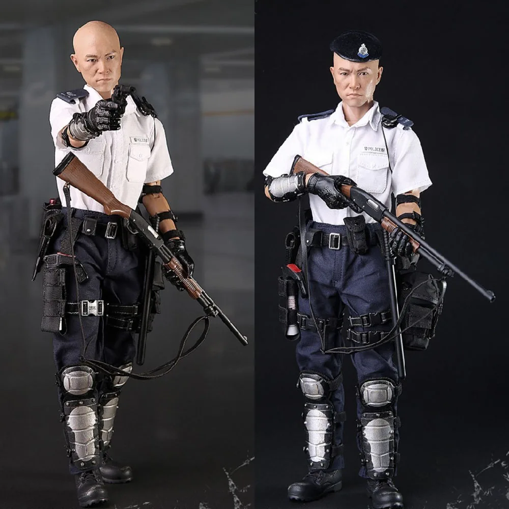 

In Stock Minitimes Toys M020 1/6 Male Soldier The Bald Detective HK Police Full Set 12'' Action Figure For Fans Collection