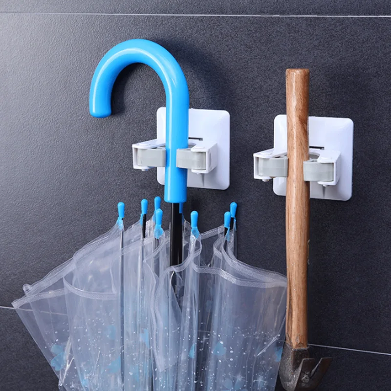 

7.5*7.5cm Traceless Hook Mop Holder Suction Cup Sweeper Clip Waterproof Sundries Broom Hanger Kitchen Bathroom Organizer Tools