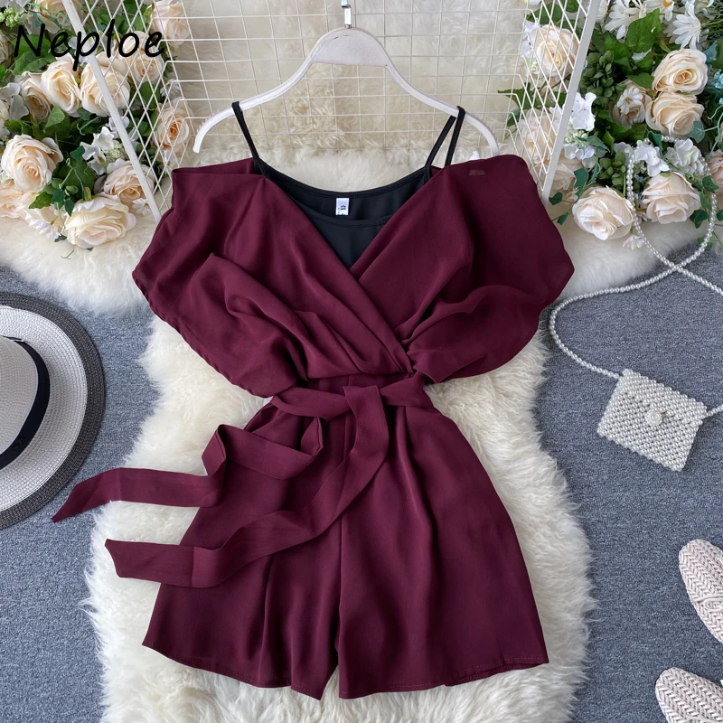 Женский комбинезон на бретельках Neploe с открытыми плечами Новинка лета 2024