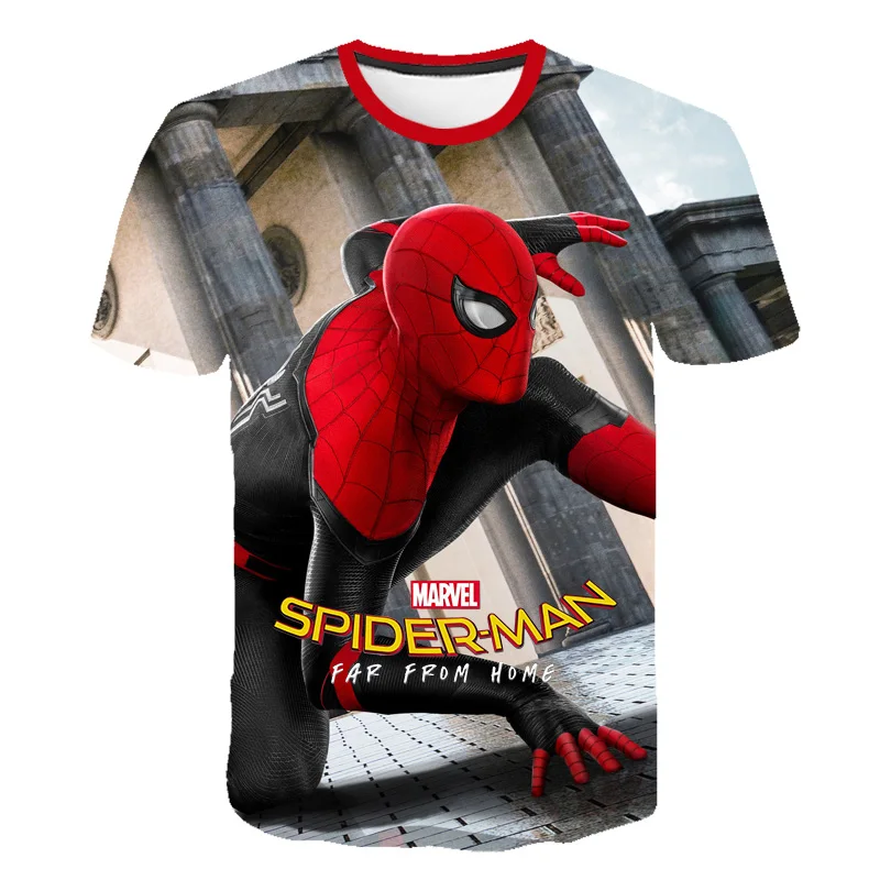 

Unisex Baby Summer Spider-mαn T Shirt Cartoon Printed Tops Children Casual Clothing Cotton T-shirt For Girls Boys Streetwear