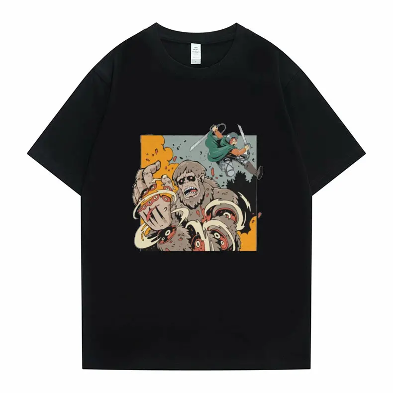 

Japan Anime Attack on Titan T-shirt Eren Yeager Printed Tshirt Tops Men Women Harajuku Oversized Tee Shirt Male Loose Streetwear