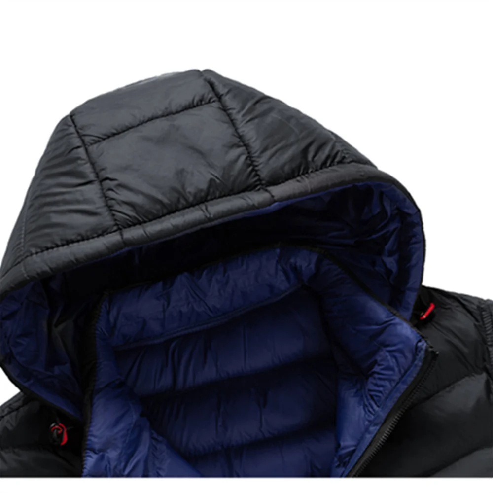 Reversible Hooded Removable Men's Coats Splicing Thickened Warm Male Jacket Winter Casual Sports Outwear Men Clothing