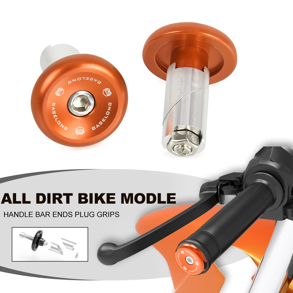 

For 65 85 125 200 250 300 350 400 450 500 530 SX XC EXC EXC R F Dirt bike Handle Bar Ends Cap Anti Vibration Silder Plug Moto