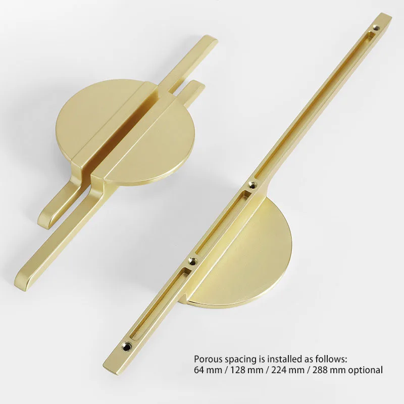 new modern simple golden gray round counter cabinet door drawer pulls kitchen cupboard door handle furniture handles hardware free global shipping