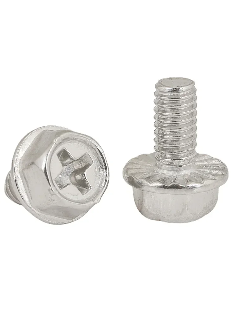 10 шт. M5 M6 M8 304 винт с крестообразным фланцем из нержавеющей стали наружный болт