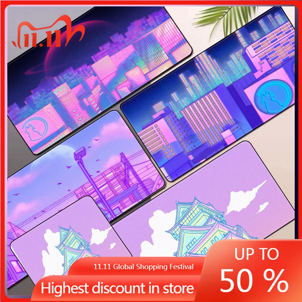 

Pink Kawaii Mouse Pad Aesthetic Desktop Accessories Aesthetic XXL Mousepad Large Mouse Pads Anime Gaming Accessories Pc Gamer