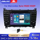 Android 10 автомобильный GPS-радиоприемник Multimidia, стерео-навигация для Mercedes Benz C-Class W203 CLC класс, CLK Class W209 SWC BT 4G WIFI USB
