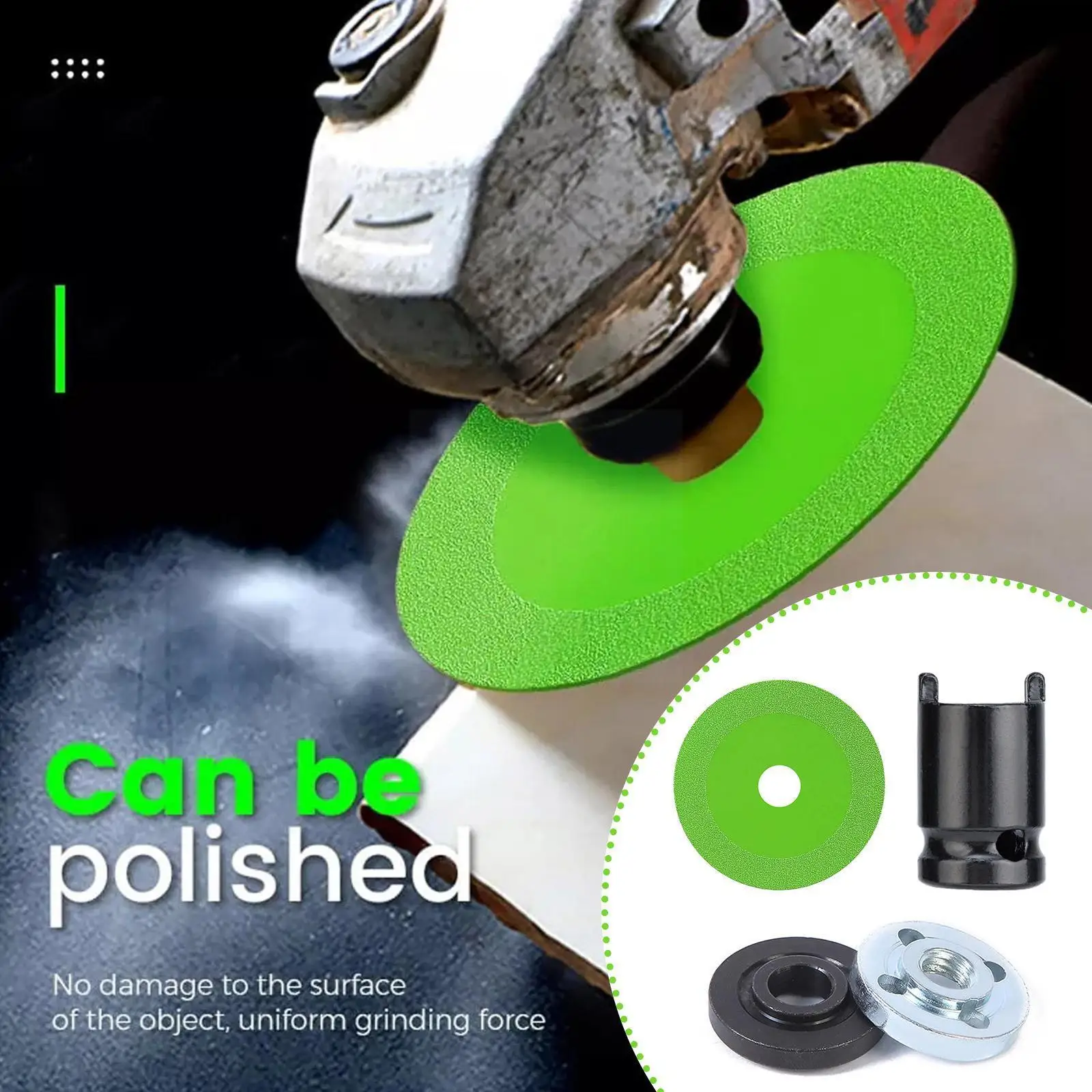 

Glass Cutting Disc Set With Adapter 10cm Ultra-thin Chamfering Blade Grinding Crystal Jade Cutting Saw Bottles Wine Blade G P9x0