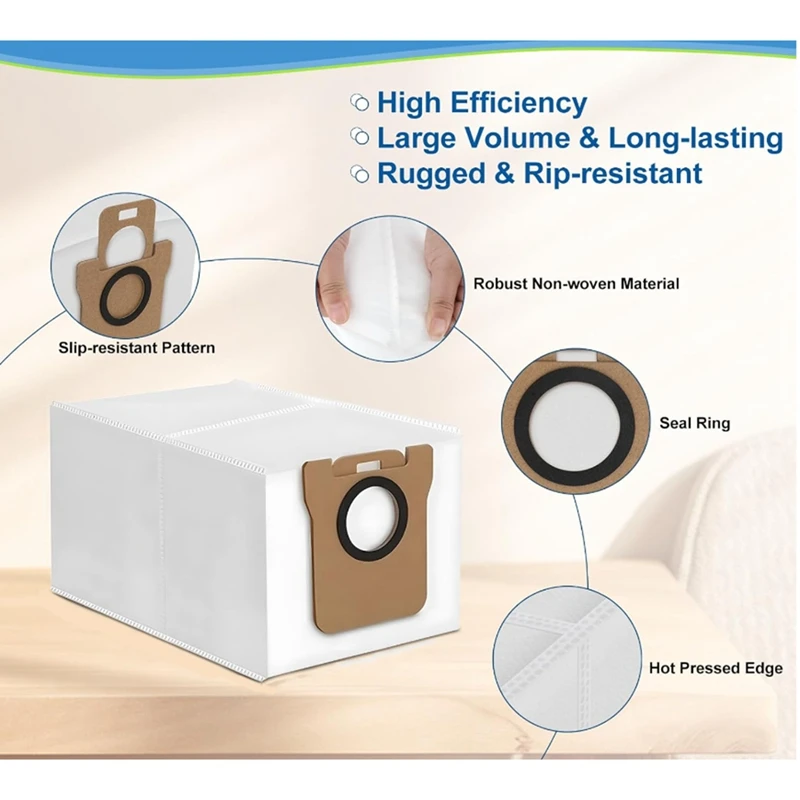 Набор из 22 больших сменных мешков для пыли Dreame L10s Ultra / S10 Pro L20 Robot Vacuum 3L