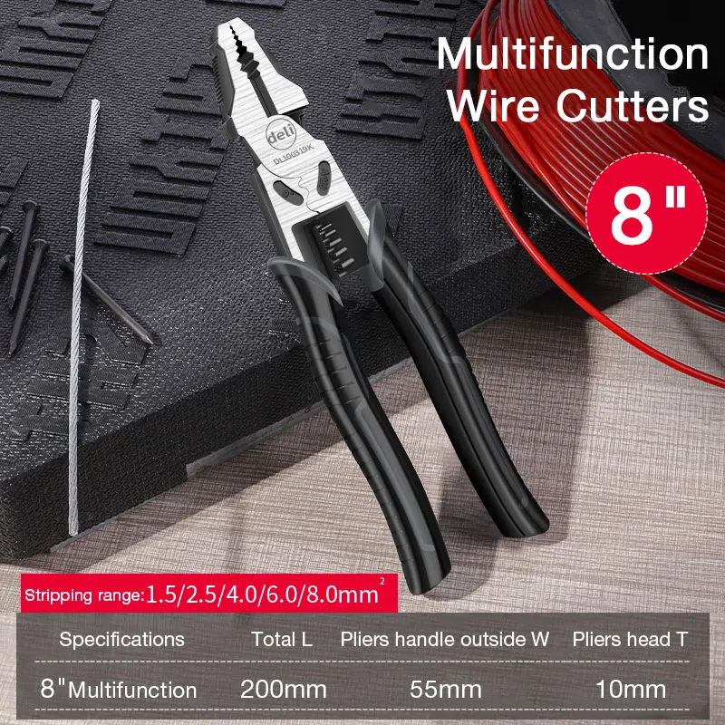 Плоскогубцы Deli многофункциональные