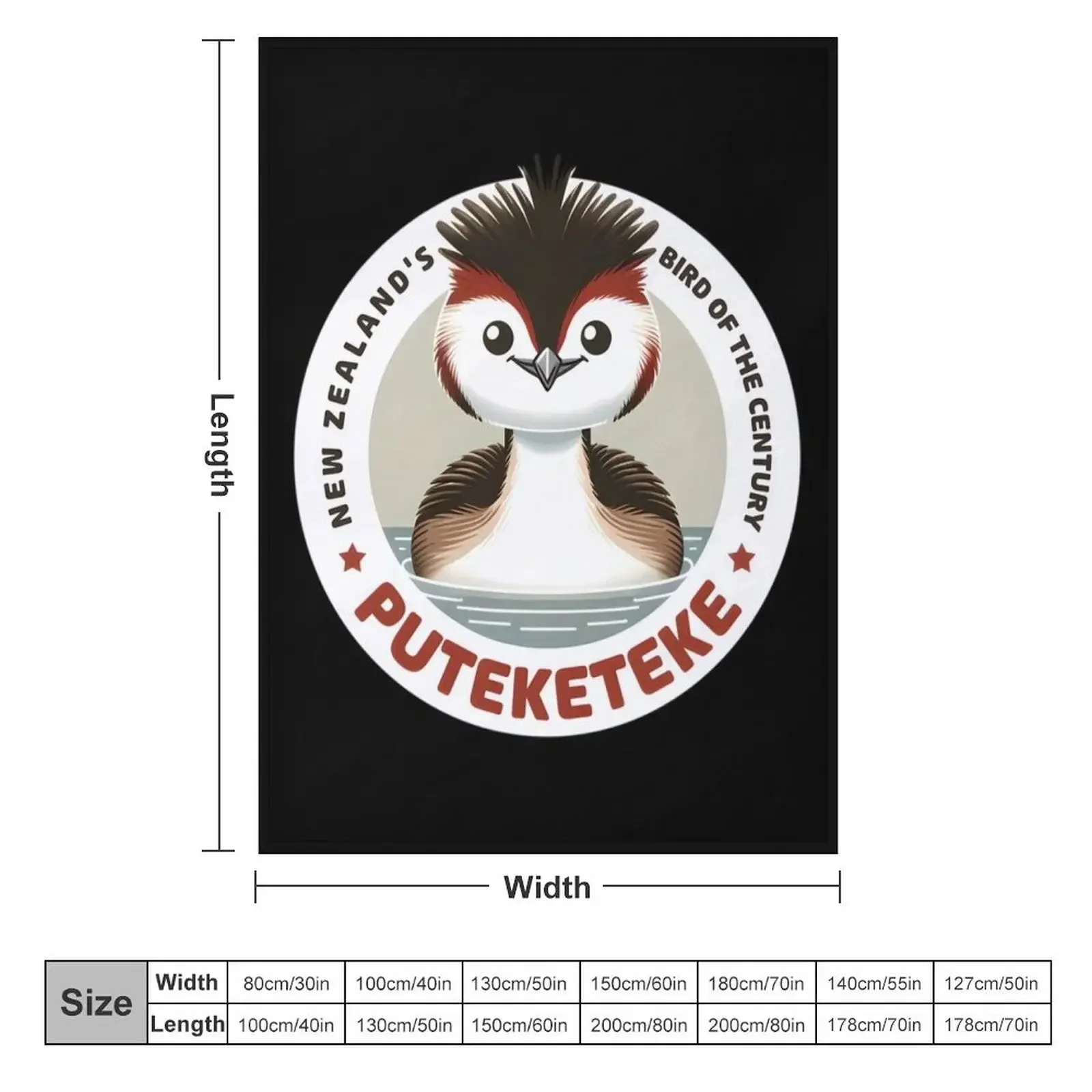 Одеяло Puteketeke Bird птица новозеландского века индивидуальное украшение для кровати