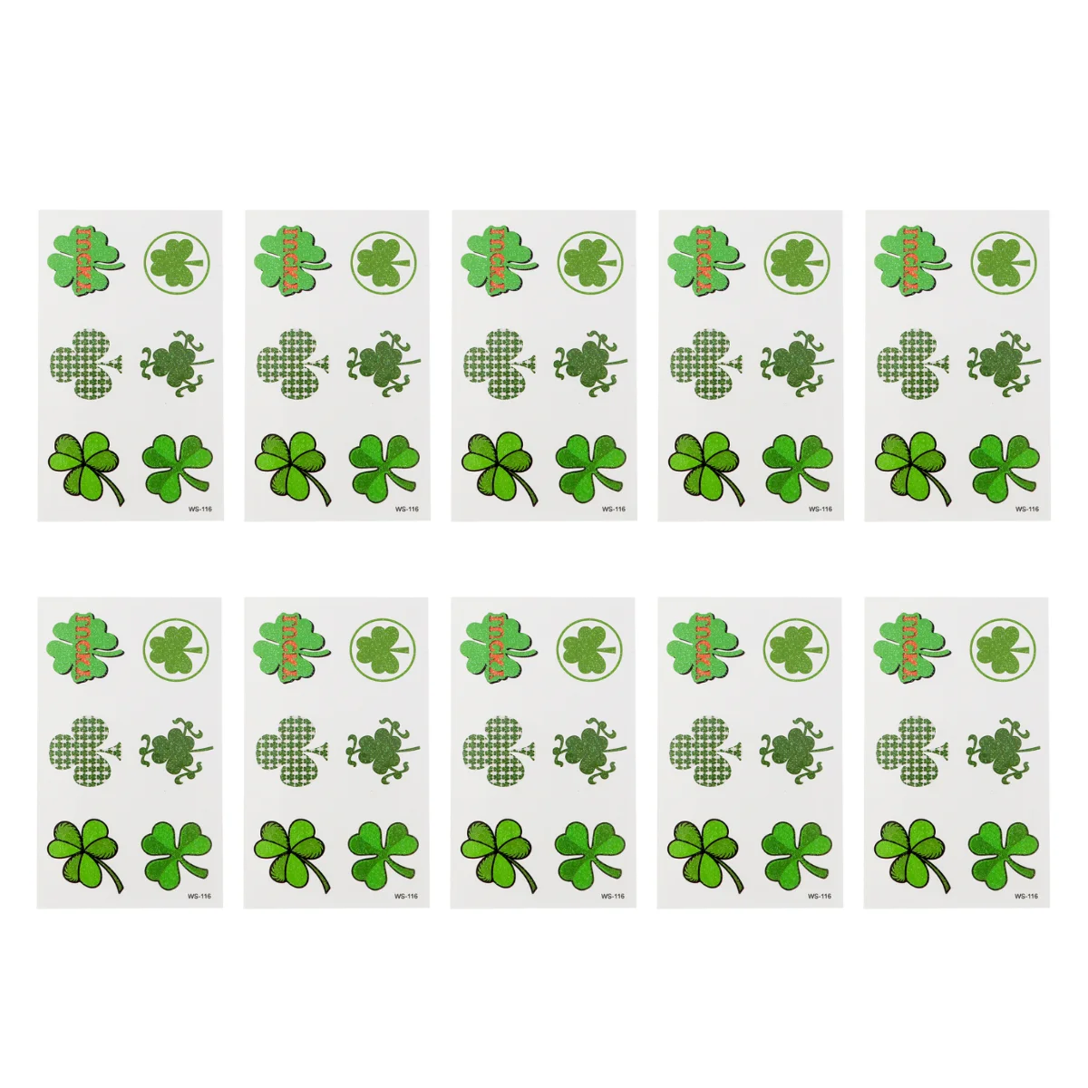 

10 Sheets Kid Stickers Four-leaf Pattern Temporary Kids Decals Patterns Child
