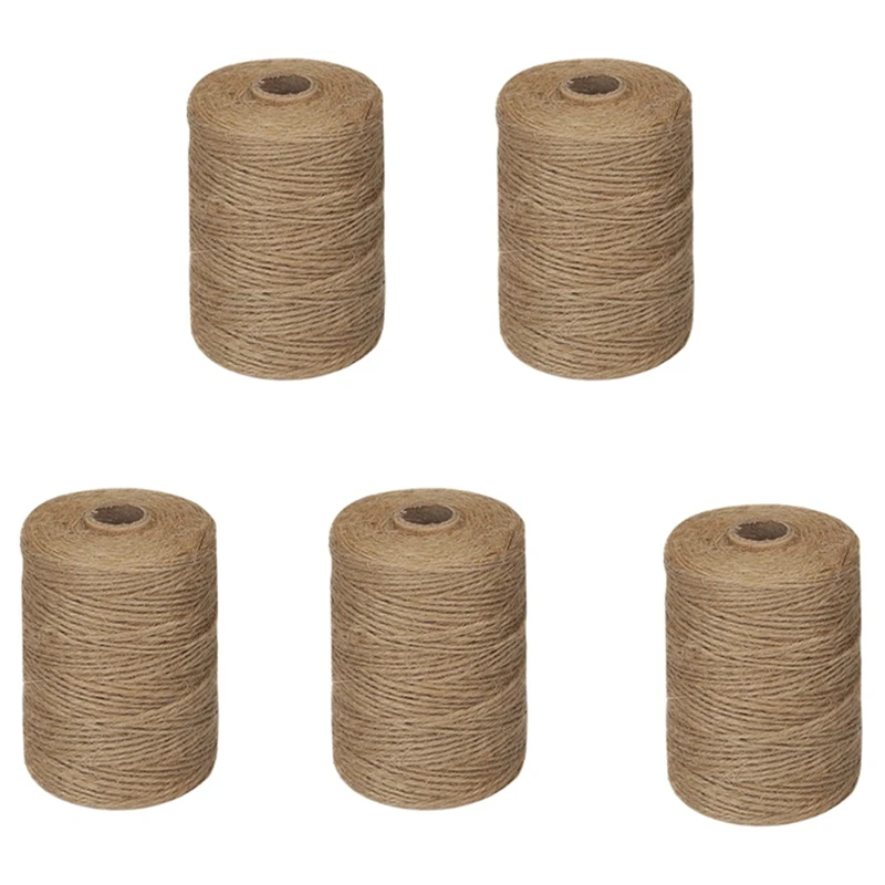 

BMBY-5X 200M/ Roll 2Mm Jute Twine Natural Thick Brown Twine For Home Gardening Plant Picture Hanger Industrial Packing String