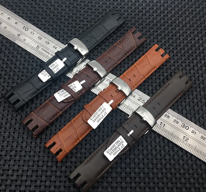 

Ремешок из натуральной кожи для часов Swatch YRS403 401 402G 412 413 418